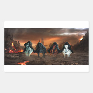 Four Horsemen Of The Apocalypse Rectangular Sticker