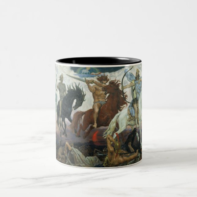 Four Horsemen of the Apocalypse Two-Tone Coffee Mug (Center)