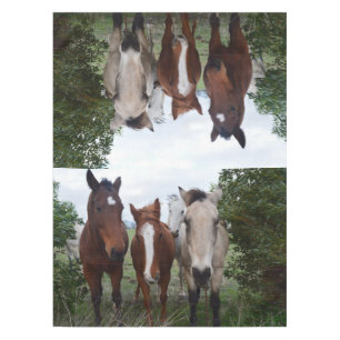 Four_Horses_Cotton_Table_Cloth. Tablecloth