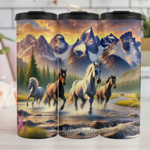 Four Horses Mountain Stream Gallop Thermal Tumbler