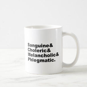 Four Humours Sanguine Choleric Melancholic Phlegm Coffee Mug
