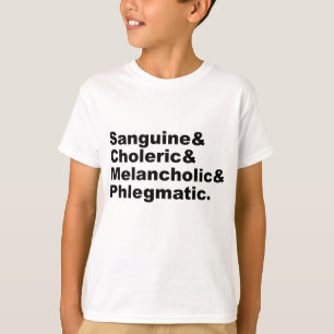 Four Humours Sanguine Choleric Melancholic Phlegm T-Shirt