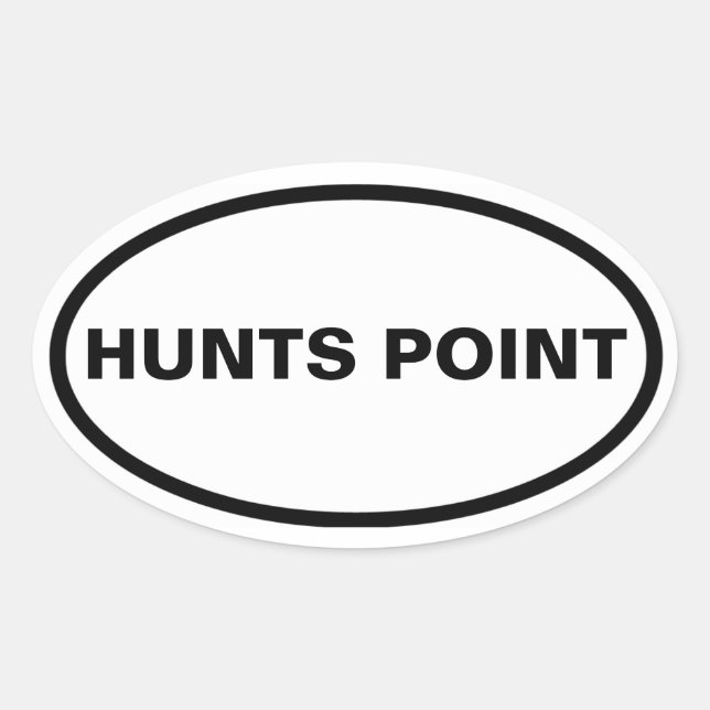 FOUR Hunts Point Oval Sticker (Front)