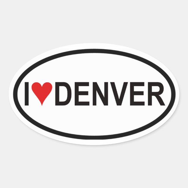 FOUR "I [heart] Denver" Oval Sticker (Front)