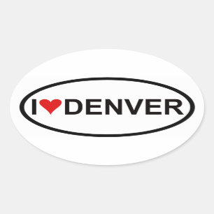 FOUR "I [heart] Denver" Oval Sticker