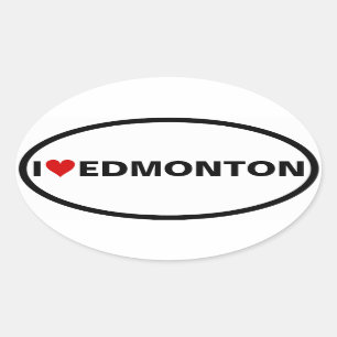 FOUR I [heart] Edmonton Oval Sticker