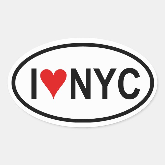FOUR "I [heart] NYC" Oval Sticker (Front)