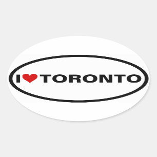 FOUR I [Heart] Toronto Oval Sticker