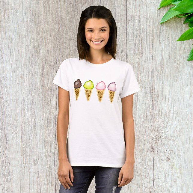 Four Ice Creams T-Shirt (Creator Uploaded)