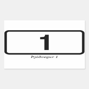 FOUR Iceland Þjóðvegur 1 Rectangular Sticker