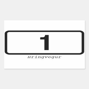 FOUR Iceland Ring Road (Hringvegur) Rectangular Sticker