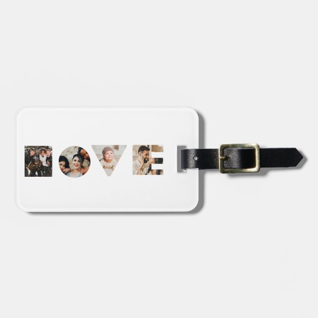 Four Image LOVE Luggage Tag (Front Horizontal)