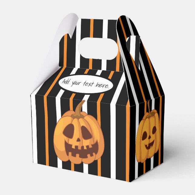 Four Jack-O-Lanterns Favour Box (Front Side)