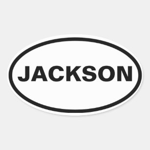 FOUR Jackson, Wyoming Oval Sticker