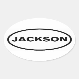 FOUR Jackson, Wyoming Oval Sticker