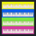 Four Keyboards Pop Art Poster<br><div class="desc">Pop art was big back in the 60's and 70's.  This Pop Art Keyboard design consists of four organ/piano keyboards in respect of the art form. 
 
 Click on any of the poster icons below to view that poster in larger format.</div>
