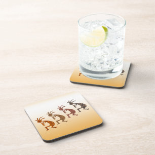 Four Kokopelli Coaster