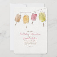 Four Lanterns Invitation
