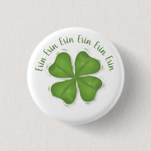 Four Leaf Clover 3 Cm Round Badge