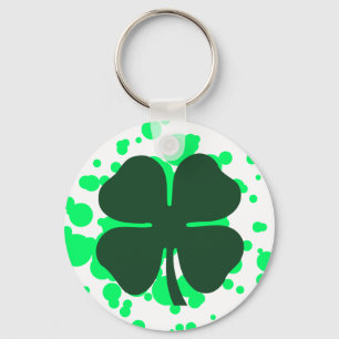 four leaf clover bubbles key ring