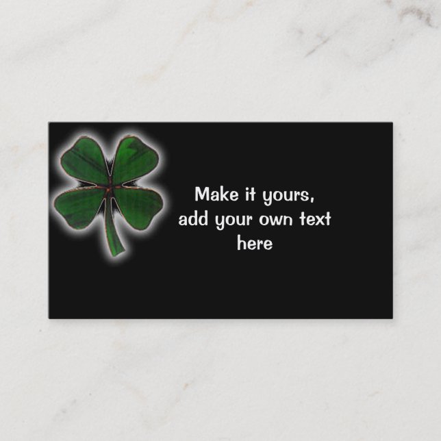 Four leaf clover business cards (Front)