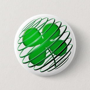 Four Leaf Clover Button