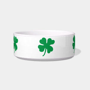 Four Leaf Clover Ceramic Pet Food Bowl