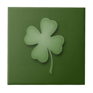 Four Leaf Clover Ceramic Tile