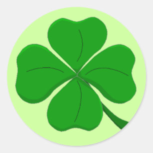 "Four Leaf Clover" Classic Round Sticker