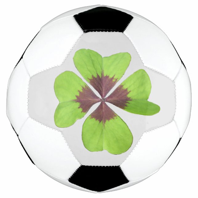 Four Leaf Clover Customisable Soccer Ball (Front)