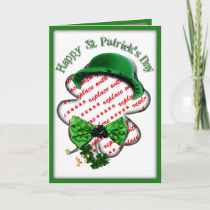 Four Leaf Clover Frame St Patrick's Day Card