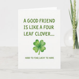 Four Leaf Clover Friend Card