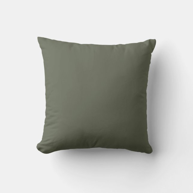 Four Leaf Clover Green 616652 Solid Colour Design Cushion (Front)