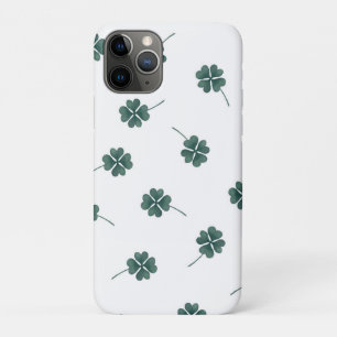 Four Leaf Clover Green Watercolor iPhone 11 Pro Case