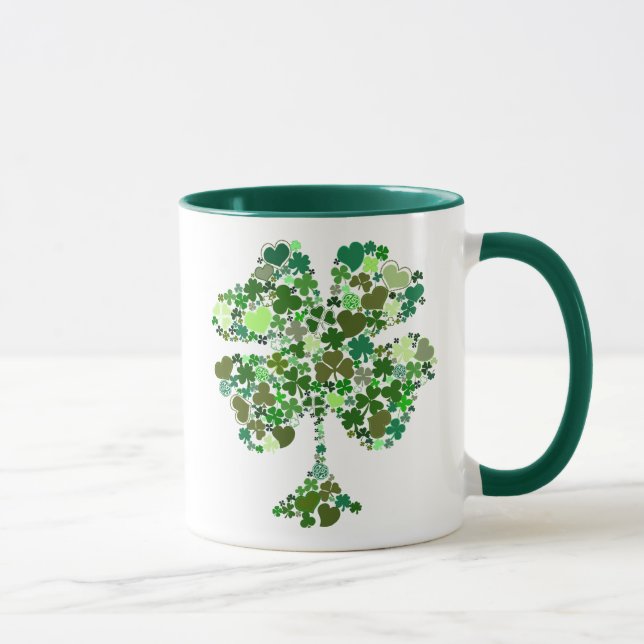 Four Leaf Clover Irish Coffee Mug (Right)