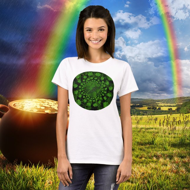 Four Leaf Clover Kaleidoscope T-Shirt (Four Leaf Clover Kaleidoscope T-Shirt)