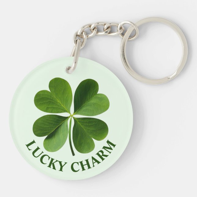 Four Leaf Clover  Key Ring (Back)