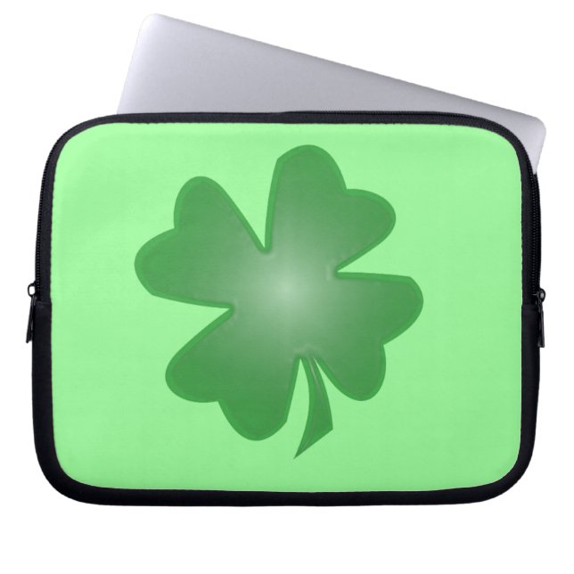 Four Leaf Clover Laptop Sleeve (Front)