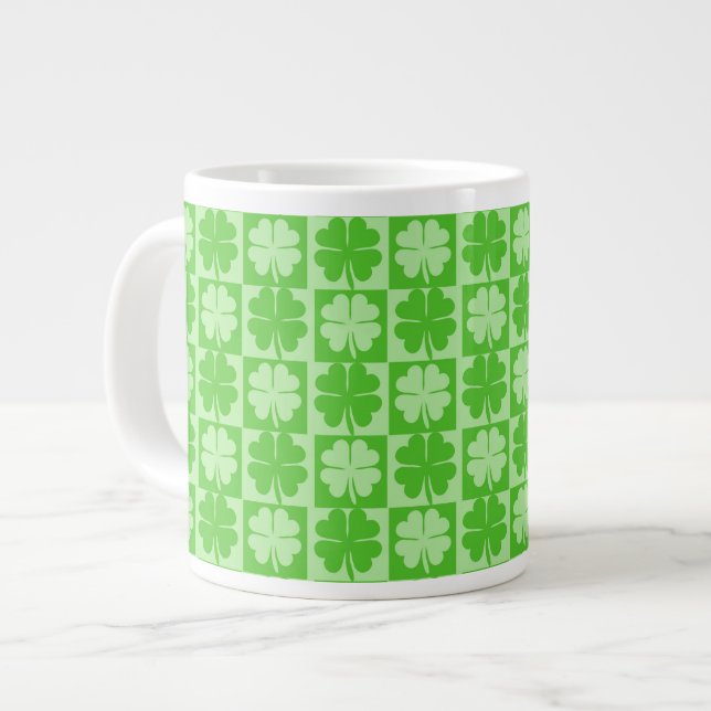 Four-Leaf Clover Large Coffee Mug (Front Left)