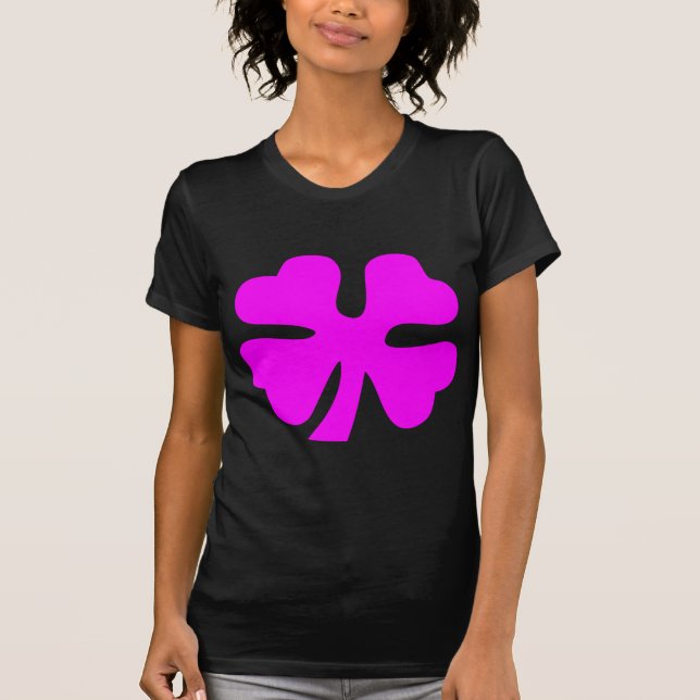 Four Leaf Clover - Magenta T-Shirt (Front)