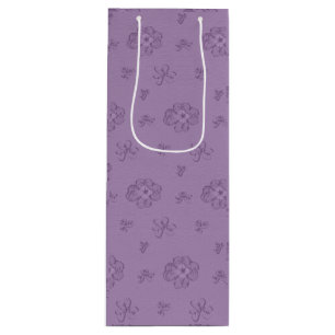 Four-Leaf Clover Muted Purple Gift Bag