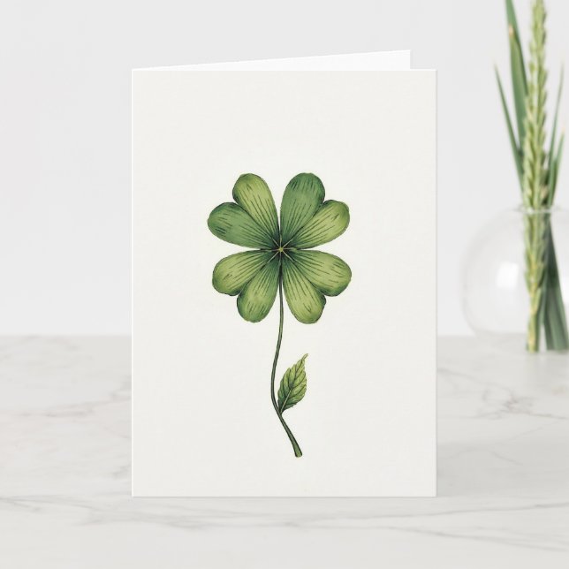 Four Leaf Clover Pattern Card (Front)