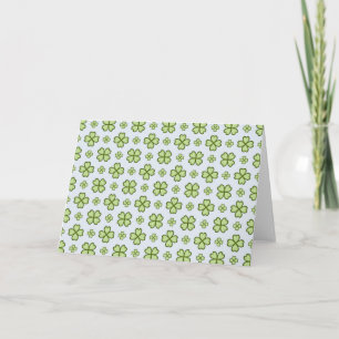Four leaf clover pattern card