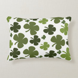 Four Leaf Clover Pattern Decorative Cushion