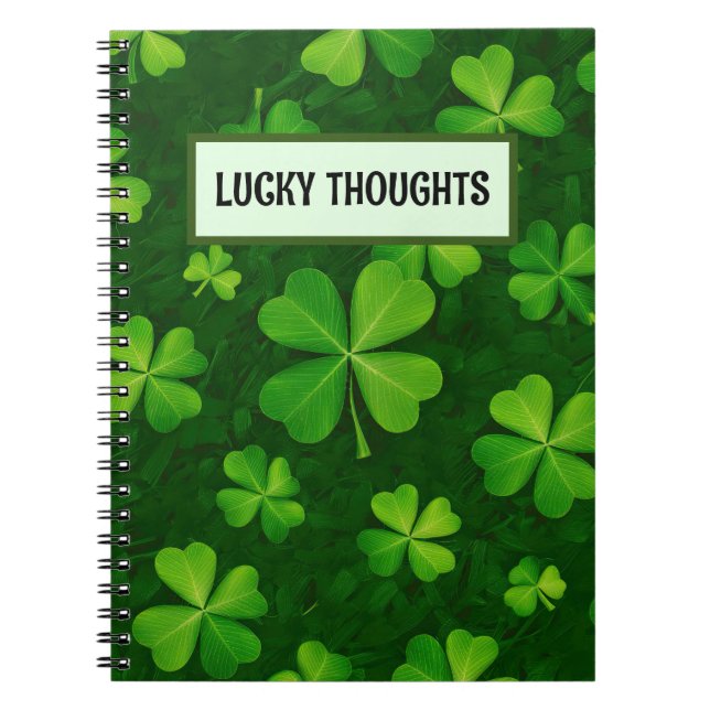 Four Leaf Clover Pattern Notebook (Front)