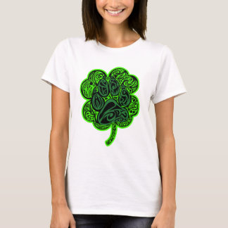 Four Leaf Clover Paw Print T-Shirt
