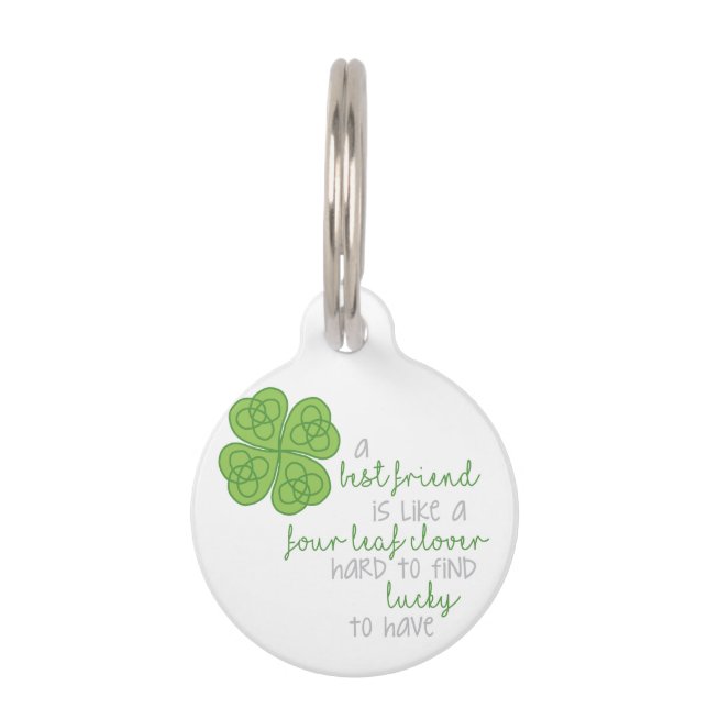 Four Leaf Clover Pet Tag (Front)
