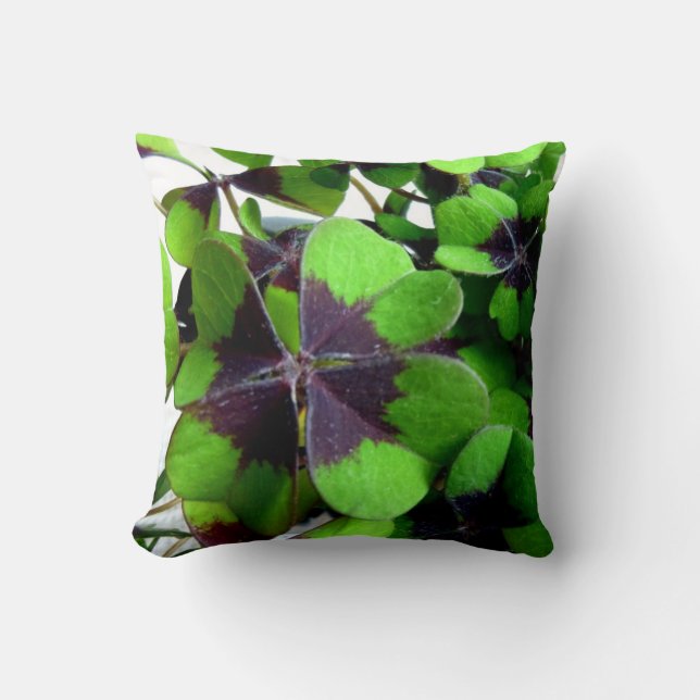 Four Leaf Clover Pillow Shamrock St. Patrick’s (Front)