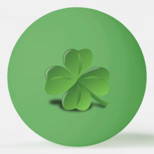 Four leaf clover ping pong ball