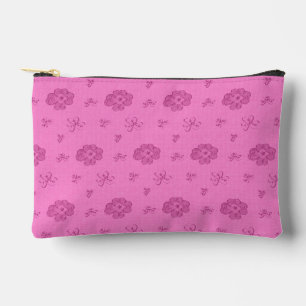 Four-Leaf Clover Pink Accessory Pouch